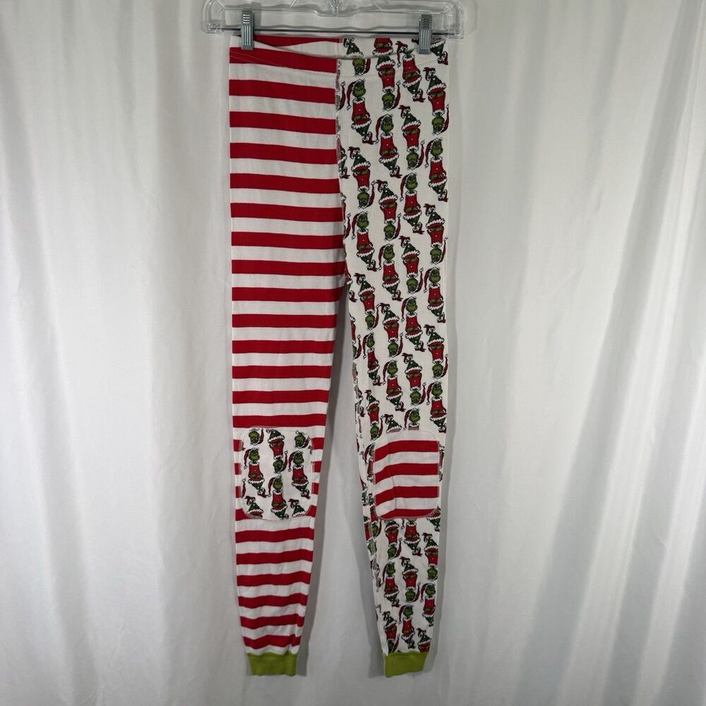 Hanna Anderson The Grinch Pajama Pants Girls 14 Red White Striped Organic Cotton
